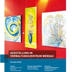 Titelseite mit dem Foto von drei Gem&auml;lde der aktuellen Ausstellung im Verwaltungszentrum Werdau